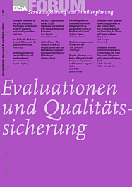 Fachheft FORUM Sexualaufklärung und Familienplanung, Heft 1-2021: Evaluationen und Qualitätssicherung