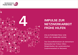 PDF Impulse zur Netzwerkarbeit Frühe Hilfen 4 - Das Gesundheitswesen als elementarer Bestandteil der Frühen Hilfen: Möglichkeiten der systematischen Zusammenarbeit im Netzwerk