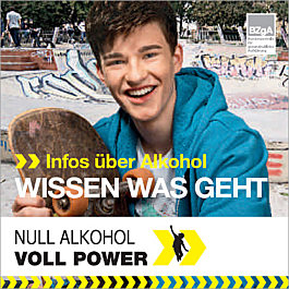 Broschüre Null Alkohol - Voll Power: Jugendbroschüre "Wissen was geht"