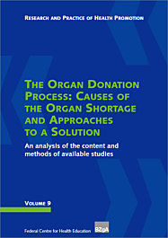 Research and Practice of Health Promotion, Volume 09: The Organ Donation Process: Causes of the Organ Shortage and Approaches to a Solution