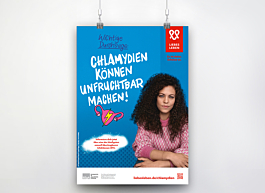 Plakat Chlamydien-Wartezimmerplakat für junge Frauen