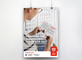 Plakat Hepatitis-Wartezimmerplakat für die allgemeinmedizinische Praxis