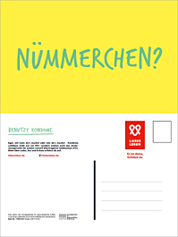 LIEBESLEBEN Postkarte Motiv "Nümmerchen"
