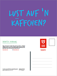 LIEBESLEBEN Postkarte Motiv "Lust auf &#39;n Käffchen?"