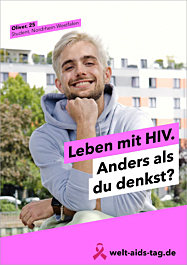 DIN A6-Aktionsflyer Welt-AIDS-Tag  (Leporello mit Basisinformationen)