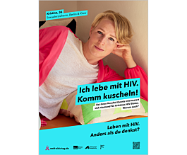 Das Bild zeigt eine Vorschau des Mediums "DIN A2 Plakat Welt-Aids-Tag »Kuscheln«"