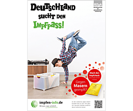 Plakat "Deutschland sucht den Impfpass" - Motiv Breakdancer