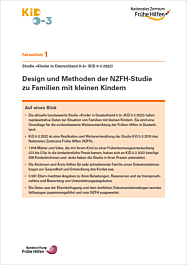 Das Bild zeigt eine Vorschau des Mediums "Faktenblatt 1: Design und Methoden der NZFH-Studie KiD 0-3 2022"