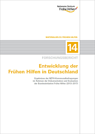 Broschüre Entwicklung der Frühen Hilfen in Deutschland. Ergebnisse der NZFH-Kommunalbefragungen im Rahmen der Dokumentation und Evaluation der Bundesinitiative Frühe Hilfen (2013–2017)