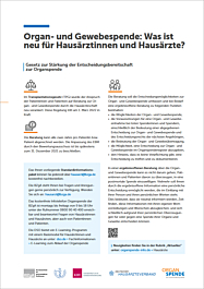 Informationsblatt Hausärzteschaft