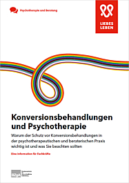 Das Bild zeigt eine Vorschau des Mediums "Factsheet »Konversionsbehandlungen und Psychotherapie.«"