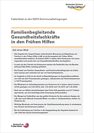 Das Bild zeigt eine Vorschau des Mediums "Faktenblatt: Familienbegleitende Gesundheitsfachkräfte in den Frühen Hilfen"