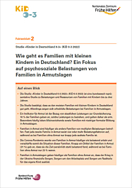 Das Bild zeigt eine Vorschau des Mediums "Faktenblatt 2: Psychosoziale Belastungen von Familien in Armutslagen"