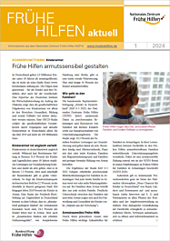 Das Bild zeigt eine Vorschau des Mediums "Frühe Hilfen aktuell. Ausgabe 1/2024: Kinderarmut"