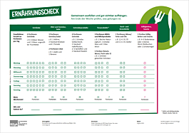 Das Bild zeigt das Medium "Mitmachangebot  Ernährungscheck"