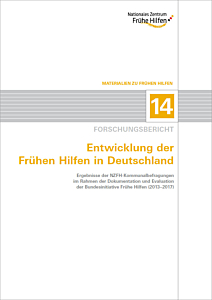 Broschüre Entwicklung der Frühen Hilfen in Deutschland. Ergebnisse der NZFH-Kommunalbefragungen im Rahmen der Dokumentation und Evaluation der Bundesinitiative Frühe Hilfen (2013–2017)