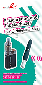 Flyer E-Zigarette und Tabakerhitzer