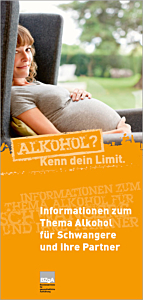 Broschüre Informationen zum Thema Alkohol für Schwangere und ihre Partner