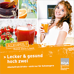 Broschüre Lecker & gesund hoch zwei - Alkoholfreie Drinks nicht nur für Schwangere
