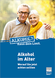Broschüre Alkohol im Alter. Worauf Sie jetzt achten sollten