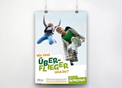 Poster Zeit für Bewegung "Über-Flieger"