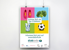 Plakate "Schütze Dich vor Typ-2-Diabetes" und "Erkenne Dein Typ-2-Diabetes-Risiko"