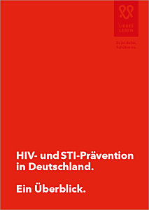 Das Bild zeigt eine Vorschau der Broschüre Dokumentation »HIV- und STI-Prävention in Deutschland. Ein Überblick.«