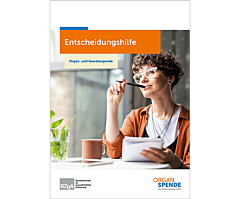 Cover der Broschüre Entscheidungshilfe Organ- und Gewebespende
