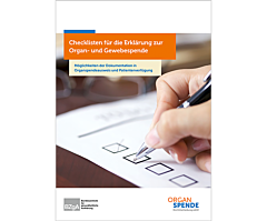 Broschüre Checkliste für die Erklärung zur Organ- und Gewebespende (8-Seiter mit Organspendeausweis)
