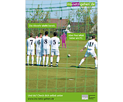Plakat ins-netz-gehen.de - Motiv "Fußball"