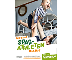 Plakat Poster Zeit für Bewegung "Spaß-Athleten"