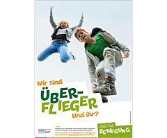 Plakat Poster Zeit für Bewegung "Über-Flieger"