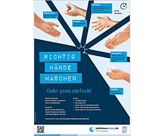 Plakat "Richtig Hände waschen" für weiterführende Schulen