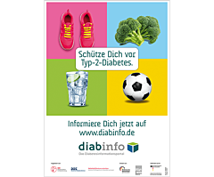 Plakate "Schütze Dich vor Typ-2-Diabetes" und "Erkenne Dein Typ-2-Diabetes-Risiko" Motiv 2