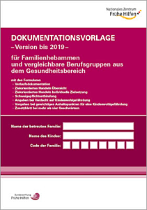 Das Bild zeigt eine Vorschau des Mediums "Dokumentationsvorlage. Familienhebammen"