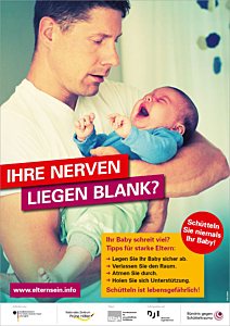 Plakat Schütteltrauma "Ihre Nerven liegen blank?"