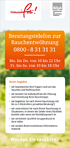 Telefonberatung zur Raucherentwöhnung - Flyer