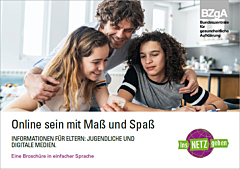 Broschüre Online sein mit Maß und Spaß - Eine Broschüre in einfacher Sprache