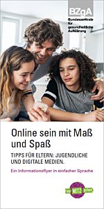 Broschüre Online sein mit Maß und Spaß - Ein Informationsflyer in einfacher Sprache