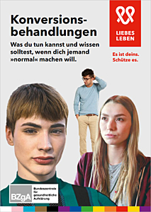 Das Bild zeigt eine Vorschau des Mediums "Konversionsbehandlungen. Was du tun kannst und wissen solltest, wenn dich jemand »normal« machen will."