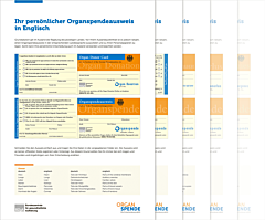 PDF Der Organspendeausweis in verschiedenen Sprachen