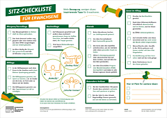 Das Bild zeigt eine Vorschau des Mediums "Sitzcheck für Erwachsene: Mitmachangebot Ernährung - Bewegung -  Stressregulation"