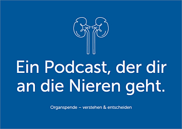 Abbildung - Postkarte - Podcast Organspende