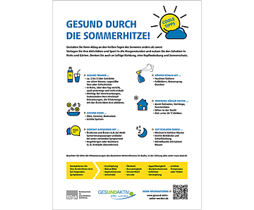 Plakat Gesund durch die Sommerhitze