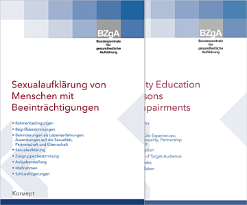 Broschüre Konzept "Sexualaufklärung von Menschen mit Beeinträchtigungen"