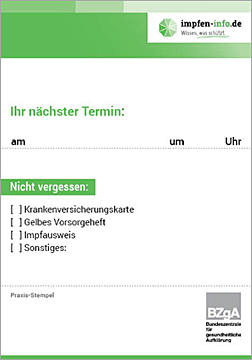 www.impfen-info.de - Abreissblock "Ihr nächster Termin"