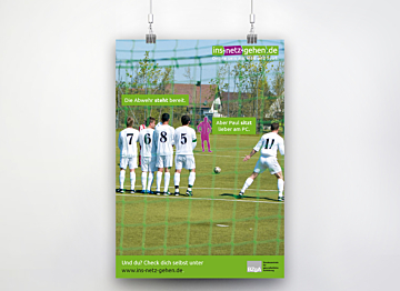 Plakat ins-netz-gehen.de - Motiv "Fußball"
