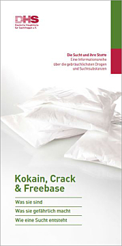 Broschüre Faltblatt "Die Sucht und ihre Stoffe - Kokain, Crack & Freebase"