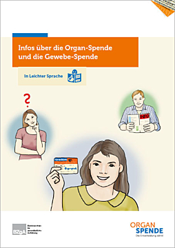 Broschüre Infos über die Organ- und Gewebespende in Leichter Sprache