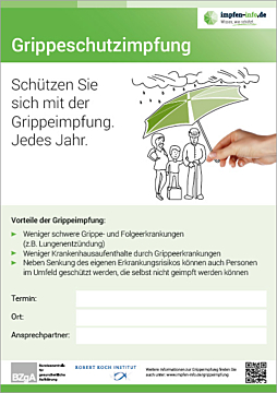 Plakatvorlage Impfaktion Grippe, Version B - Risikogruppen